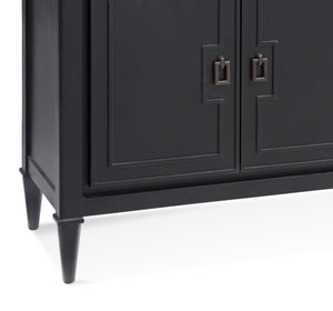 Basset Mirror Hudson Server - Elegant Black Sideboard With Geometric Details, Ample Storage & Soft Close Features Black Wood 9290-dr-576