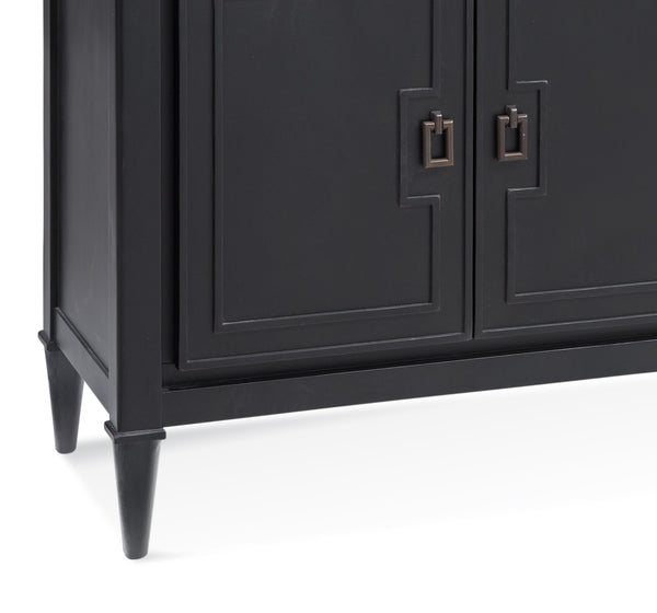 Basset Mirror Hudson Server - Elegant Black Sideboard With Geometric Details, Ample Storage & Soft Close Features Black Wood 9290-dr-576