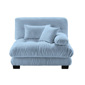 English Elm Pariss Modular Sectional Sofa Unit in Plush Chenille with Deep Seat and Two Pillows W714P284886