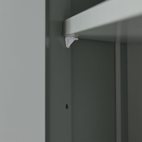 English Elm Grey Triangle Corner Cabinet Mdf Modern Bathroom Storage with Adjustable Shelves Gray N725P333564E