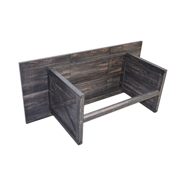 English Elm 70.87" Farmhouse Dining Table for 6-8, Antique Gray 70.87" Rustic Rectangular Wood Table with X Legs W1412P272807