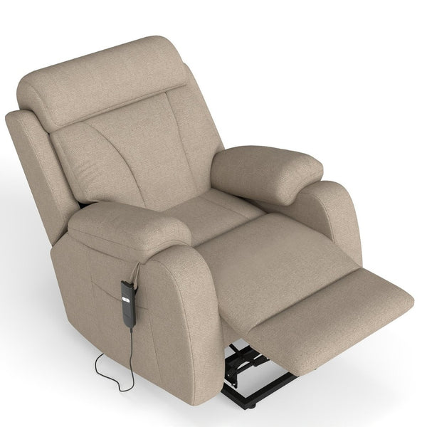 English Elm Power Lift Recliner Chair Velvet Upholstered Senior Assist Motorized Living Room Seat W1028S00061