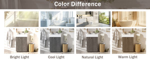 English Elm [video]21.6" Freestanding Bathroom Vanity Ceramic Sink Wavy Door Mdf Cabinet Small Bath Dark Grey N729P285503G