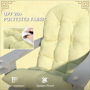 English Elm Tufted Adirondack Chair Cushion Set Uv Resistant Polyester Outdoor Patio Seating Pair T3971P443464