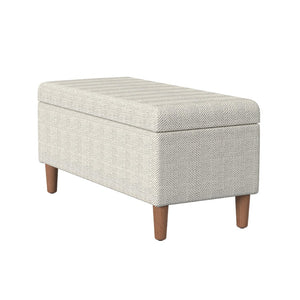 English Elm Zia Chevron Woven Storage Bench with Lift Top Hardwood Frame for Bedroom Entryway B056P416985
