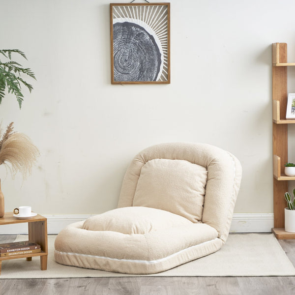 English Elm Triple Fold Down Sofa Bed Beige Metal - Compressed Pack, Thick Cushions, Adjustable Back, Versatile Use W244P186309