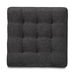 Baxton Studio Baxton Studio Modern Tufted Cube Ottoman Set of 2 - Dark Grey Fabric, Versatile and Stylish Design BBT5127-Dark Grey-Otto