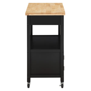 OSP Home Furnishings Radford Kitchen Cart Black Black