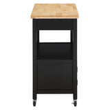 OSP Home Furnishings Radford Kitchen Cart Black Black