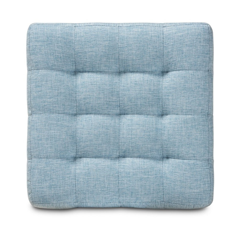 Baxton Studio Baxton Studio Modern Light Blue Tufted Cube Ottoman Set of 2 - Versatile Seating & Stylish Accent BBT5127-Light Blue-Otto