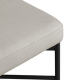 Rivage Beige Durable Linen Textured Fabric Stool 929Beige-C Meridian Furniture