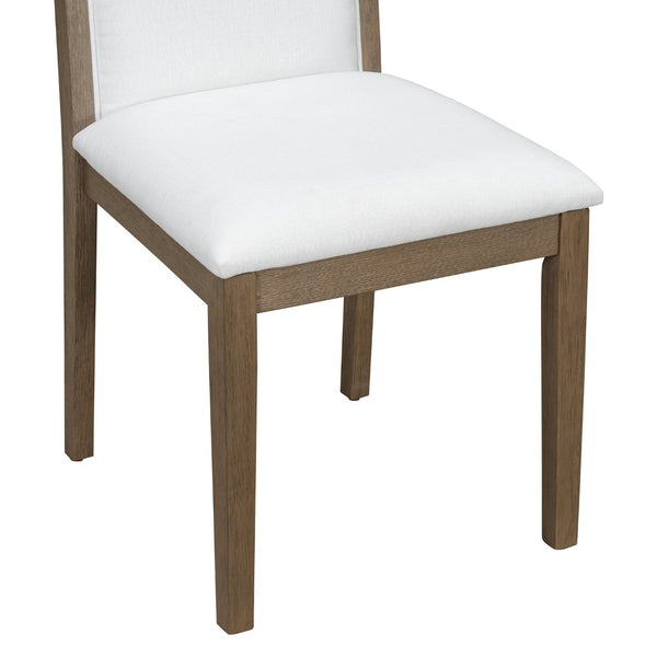 English Elm Trexm Rustic Farmhouse Extendable Dining Set Seats Six with Upholstered Rubberwood Chairs Espresso ST000152AAP
