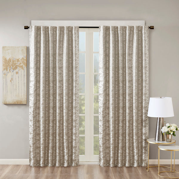 JLA Home SunSmart - Jacquard Marble-Textured Blackout Curtain Panel with Total Light Block, Thermal Insulation, Noise Reduction 108 L x 50 W x 0.13H SS40-0099