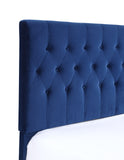 English Elm Wallace & Bay - Wallace & Bay  Luma Blue King Upholstered Bed