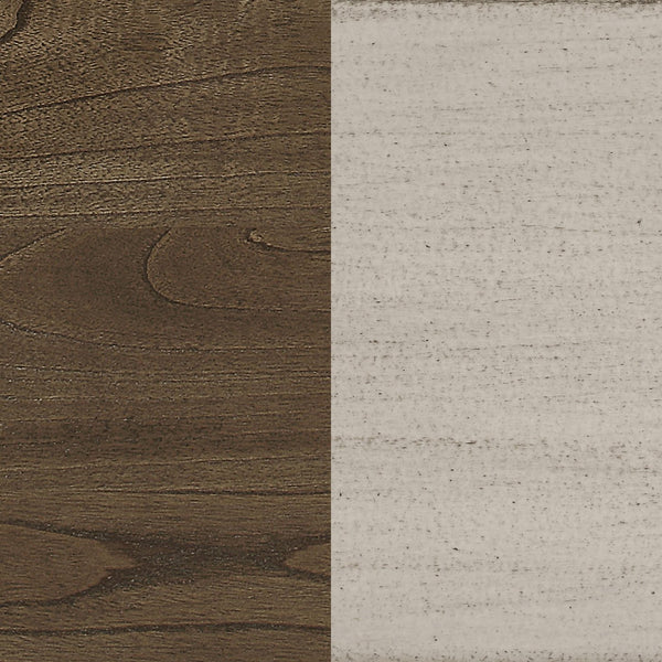 English Elm Bentley Rustic Cream Round Extension Dining Table with Base Shelf, Farmhouse Charm & Weathered Finish B062P331051