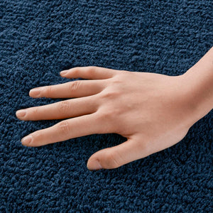 English Elm 1 Heavyweight Cotton Tufted Bath Rug Reversible Spa Grade Absorbent Floor Mat Navy B035P319557