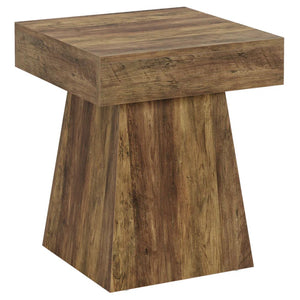 English Elm Chic Two-tier Round End Table with Metal Frame and Open Shelf for Living Room T3971P449912