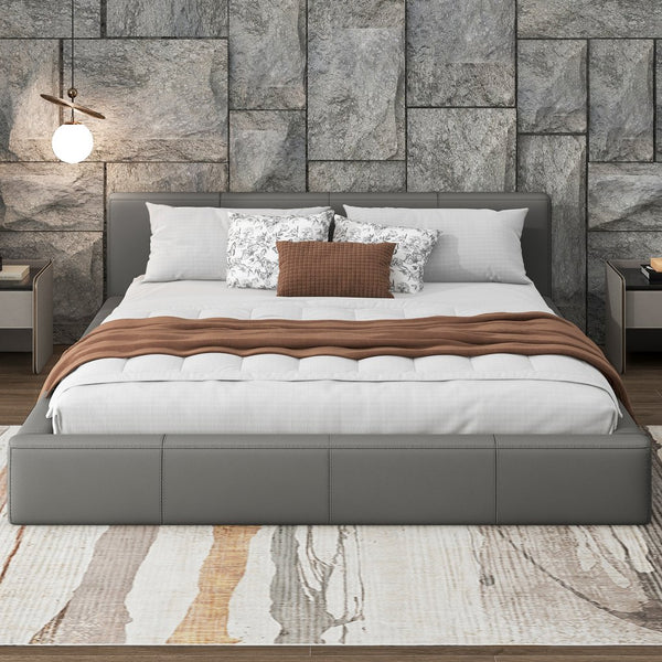English Elm Christopher Knight Home® - [Stylish Gray Upholstered Bed] - Modern Elegance For Your Bedroom, Queen Size With Durable Support N769P241233E