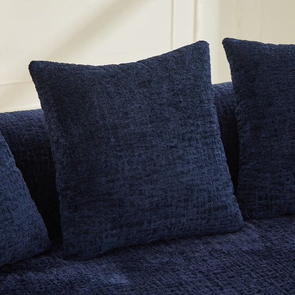 English Elm Curved Chenille Loveseat with Memory Foam Deep Seat and Pillows for Small Spaces W2915P417173