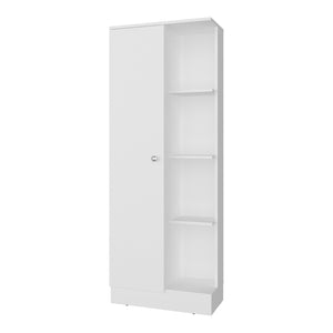 English Elm Flovilla Tall Storage Cabinet with Open Shelves and Closed Compartment for Home Office B097P474301