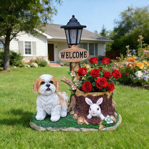 English Elm Sitting Corgi Resin Planter Sculpture Whimsical Porch Garden Decor with Succulent Cavity W5398P464240