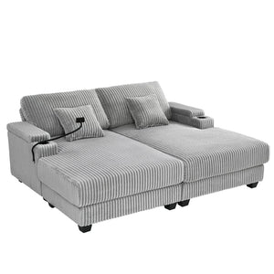 English Elm Swivel Barrel Accent Chair Chenille Tufted Round Club Seat for Living Room Lounge Grey N719S002270E