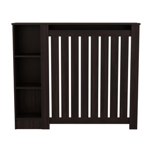 English Elm Wengue Radiator Cover Slim Storage Unit with Open Grille for Hallway or Living Room B062P357535
