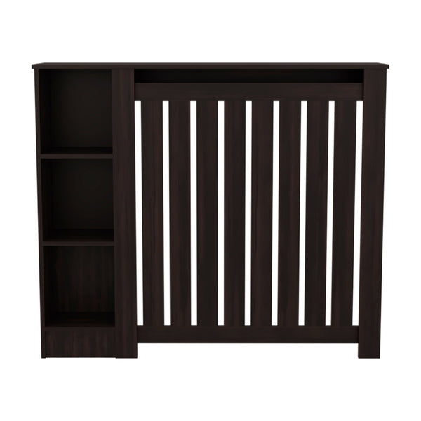 English Elm Wengue Radiator Cover Slim Storage Unit with Open Grille for Hallway or Living Room B062P357535