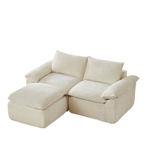English Elm Modern Corduroy Cloud Sofa - Stylish, Configurable Comfort For Homes, Offices, And Apartments! W3396S00025
