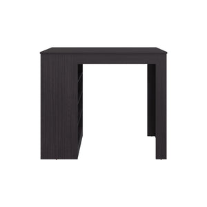 English Elm Greer Vertical Bar Table with 4 Open Shelves, Compact Space-Saving Home Bar for Small Rooms B200P362008