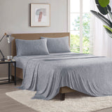 Urban Habitat Comfort Cool Jersey Knit Casual Nylon Blend Sheet Set UH20-2460 Grey