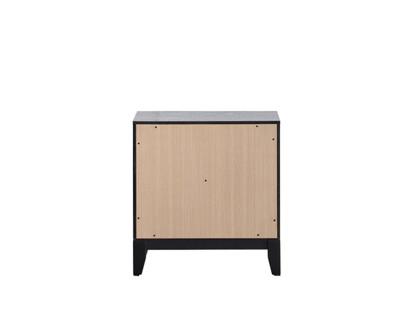 English Elm Glasgow Nightstand with Two Dovetail Drawers, Sleek Hardware and Deep Storage for Modern Bedrooms Black 24 L x 26 W x 19 H B078P349546