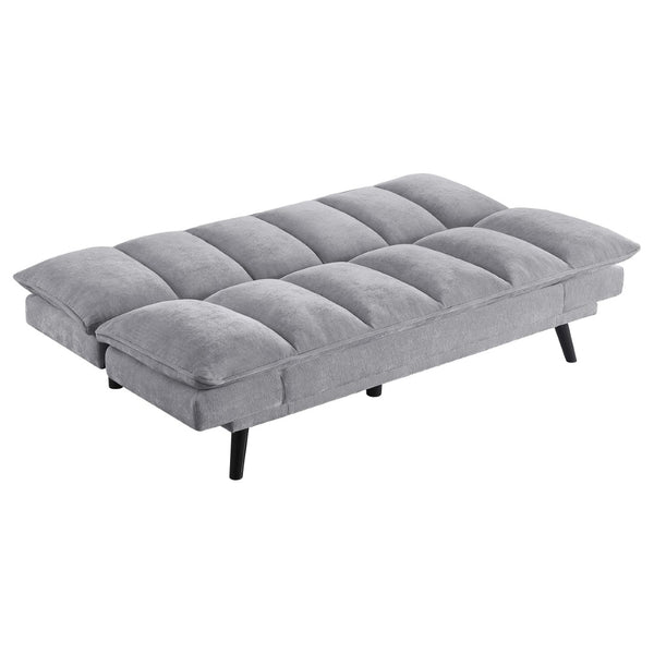 English Elm Fullerton Velvet Channel Tufted Convertible Sleeper Sofa with Splayed Legs for Studio Spaces B062P447778