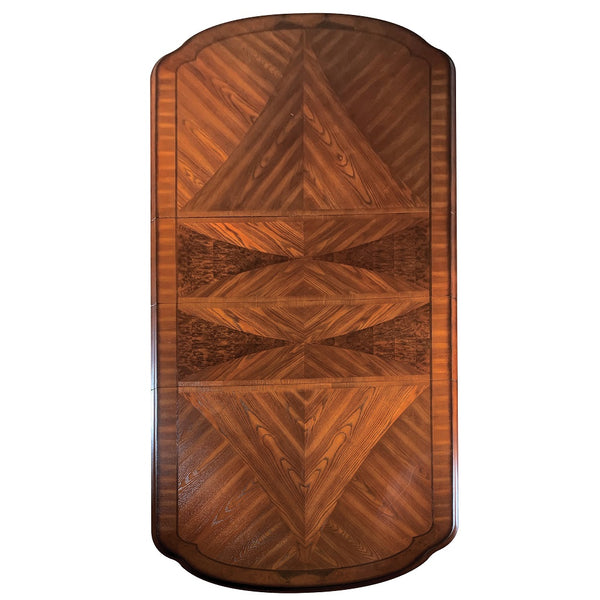 English Elm Dresden Antique-Style Bone Finish Dining Table with Removable Extension Leaves and Claw Legs, Luxurious Design Cherry 34 L x 29 W x 14 H B2726S00302