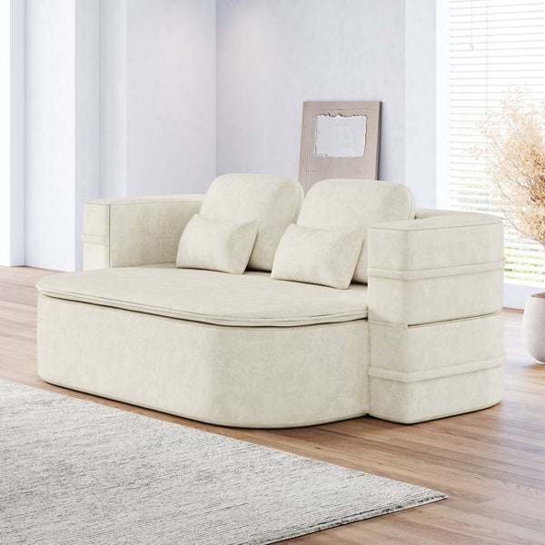 English Elm 75''2-In-1 Foldable Sofa - Versatile Convertible Sleeper & Lounge Bed With Soft Chenille Upholstery W834P317049