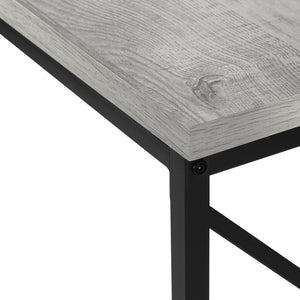 English Elm Accent Table Modern Entryway Console with Grey Laminate Top and Black Criss-Cross Metal Frame, 44" L Grey 47 L x 16 W x 6 H B2710P219326