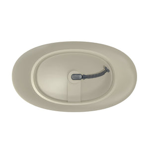 English Elm 55 Inch Solid Surface Freestanding Soaking Tub Matte Beige Spa Style Bathtub W1613P371990