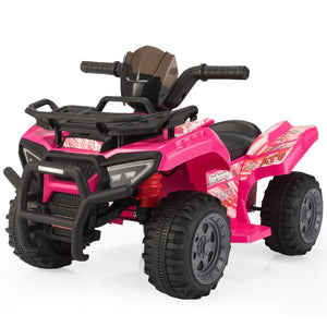 English Elm 6v Kids Electric Ride-on Atv Toddler Quad with Music Horn and Usb Mp3 Input W2181P190017