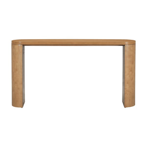 English Elm U_Style Modern Porch Table With Semi-Cylindrical Legs – Stylish Console For Entryways & Living Spaces N711P245617O-GIGA