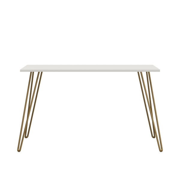 English Elm Owen Industrial Writing Desk with Hairpin Legs for Small Apartments and Home Offices B2733P417364