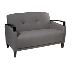 OSP Home Furnishings Main Street Loveseat Woven Charcoal