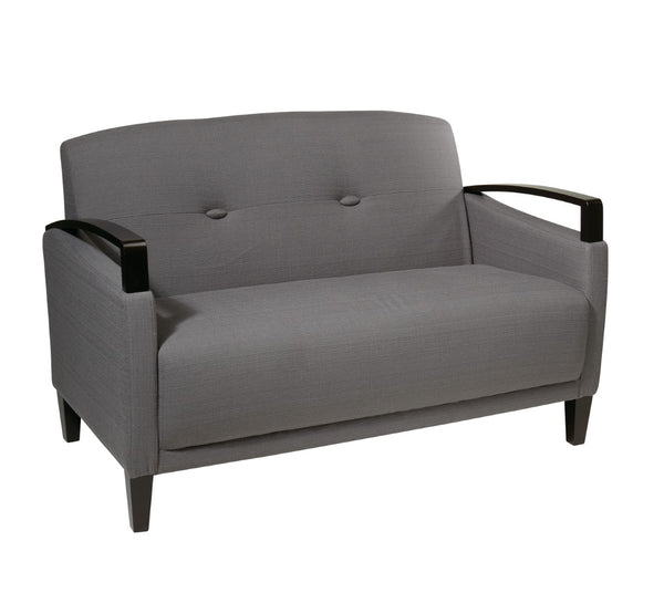 OSP Home Furnishings Main Street Loveseat Woven Charcoal