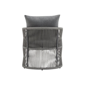 English Elm Christopher Knight Home® - [Set Of 2] Modern Gray Lounge Chairs With Curved Aluminum Frame & Cushions For Stylish Comfort Outdoors N767P237033G_2