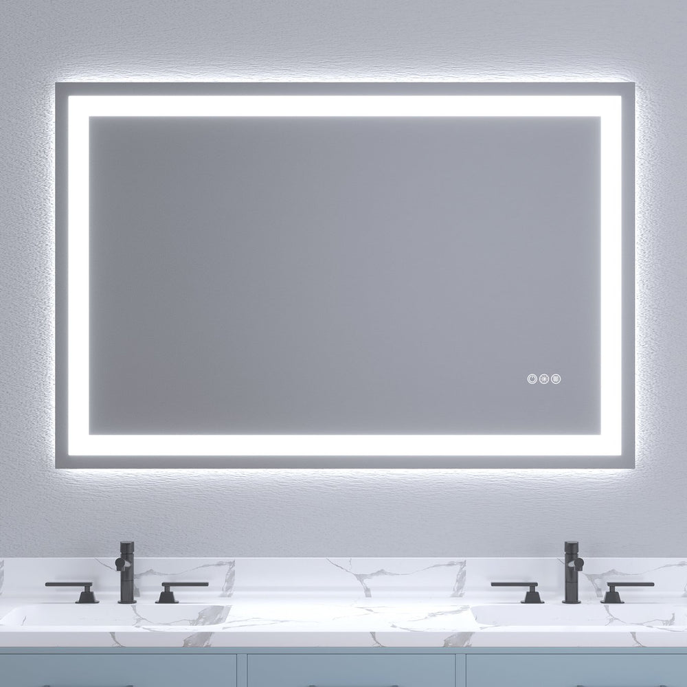English Elm 48x32" Eco-Friendly Frameless LED Mirror with Dual Front/Back Strips, 3-Color Temp, UL Listed T3177P320557