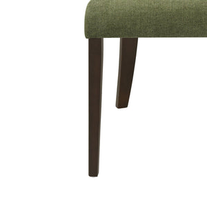 English Elm Christopher Knight Home® - Dining Chair Modern Set of 2 with Rounded Back and Upholstered Seat on Durable Rubberwood Frame Dark Brown,Green N771P254007L