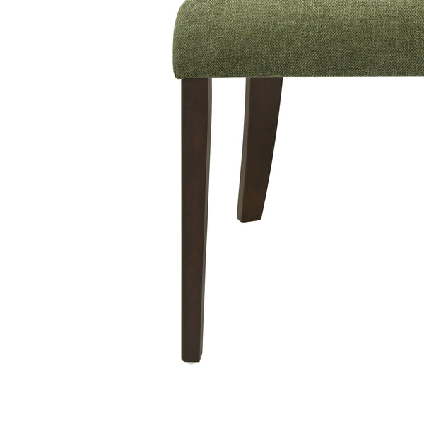 English Elm Christopher Knight Home® - Dining Chair Modern Set of 2 with Rounded Back and Upholstered Seat on Durable Rubberwood Frame Dark Brown,Green N771P254007L