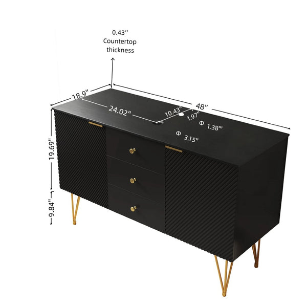 English Elm Gema 48 Inch Freestanding Bathroom Vanity Plywood Base with Sintered Stone Top W2615P303713