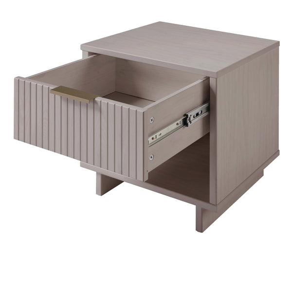 English Elm Granville 18" Nightstand In Light Gray – Modern Glam Solid Wood Design With Stylish Storage Solution B365P398152