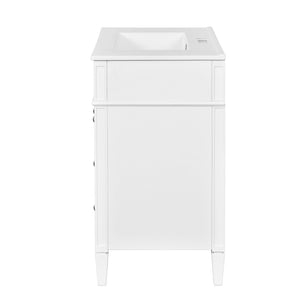 English Elm 30'' Modern Bathroom Vanity Set With Ceramic Sink & Mirror Cabinet - Stylish Storage Solution! SW000127AAK-1