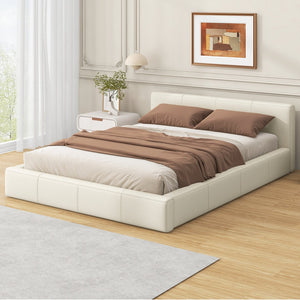 English Elm Christopher Knight Home® - [Stylish Beige Upholstered Bed] - Modern Comfort Meets Minimalist Design For Your Dream Bedroom Setup N769P241218K